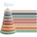8 PCS Stacking Rings, Soft Sensory Educational Baby Blocks for Developmental Learning, Teething for Babies 6 Months and Up - 1039