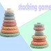 8 PCS Stacking Rings, Soft Sensory Educational Baby Blocks for Developmental Learning, Teething for Babies 6 Months and Up - 1039