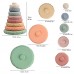 8 PCS Stacking Rings, Soft Sensory Educational Baby Blocks for Developmental Learning, Teething for Babies 6 Months and Up - 1039