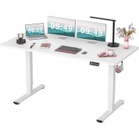 Electric Standing Desk, 63X24 Inches Adjustable Height Desk with Memory Presets 