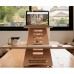 HARMONI Wooden Standing Desk, Laptop Desk Attachment Height Adjustable Stand Table Raiser for Home, Office (White)