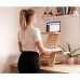 HARMONI Wooden Standing Desk, Laptop Desk Attachment Height Adjustable Stand Table Raiser for Home, Office (White)