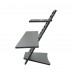 HARMONI Wooden Standing Desk, Laptop Desk Attachment Height Adjustable Stand Table Raiser for Home, Office (Black)