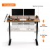 Electric Standing Desk, 48 x 24 inches Whole Piece Deskboard Adjustable Height Desk, Quick Assembly, Ultra-Quiet Motor (Brown) - HOD1A