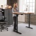 Electric Standing Desk, 48 x 24 inches Whole Piece Deskboard Adjustable Height Desk, Quick Assembly, Ultra-Quiet Motor (Brown) - HOD1A