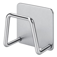 Stainless Steel Sponge Holder, Adhesive No Drill Kitchen Sink Organizer