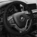 Black Steering Wheel Cover Set, Fabric, 5 Piece Car Interior Kit