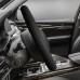 Black Steering Wheel Cover Set, Fabric, 5 Piece Car Interior Kit