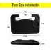 Steering Wheel Tray, 2-Sided Car Laptop Desk & Food Tray, Lightweight Portable Vehicle Table with Cup Holder & Pen Slot, 17 x 11 in, for Parked Car Work, Travel, Meals & Reading