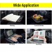 Steering Wheel Tray, 2-Sided Car Laptop Desk & Food Tray, Lightweight Portable Vehicle Table with Cup Holder & Pen Slot, 17 x 11 in, for Parked Car Work, Travel, Meals & Reading