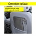 Steering Wheel Tray, 2-Sided Car Laptop Desk & Food Tray, Lightweight Portable Vehicle Table with Cup Holder & Pen Slot, 17 x 11 in, for Parked Car Work, Travel, Meals & Reading