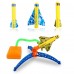 4-Pack Step-Powered Rocket, Glider Stunt Flyer Foam Plane Outdoor Rocket Toy with Adjustable Launcher for Kids, Boys, Girls - Plane-002