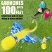 4-Pack Step-Powered Rocket, Glider Stunt Flyer Foam Plane Outdoor Rocket Toy with Adjustable Launcher for Kids, Boys, Girls - Plane-002