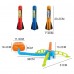 6-Pack Step-Powered Rocket, Foam Outdoor Rocket Toy with Step Launcher, STEM Learning Educational Toy for Kids, Boys, Girls - STP-RKT