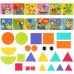 BeebeeRun Kids DIY Jigsaw Puzzle, Early Educational Shape Colour Recognition Mosaic Toy Set