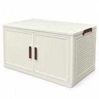  Storage Cabinet 2 Doors Cream 68.5 cm for Home