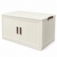  Storage Cabinet 2 Doors Cream 68.5 cm for Home