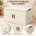  Storage Cabinet 2 Doors Cream 68.5 cm for Home