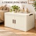  Storage Cabinet 2 Doors Cream 68.5 cm for Home