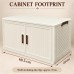 Storage Cabinet 2 Doors Cream 68.5 cm for Home