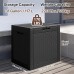 31 Gallon Outdoor Storage Deck Box Waterproof & UV Resistant Patio Storage Bin with Lockable Lid & Side Handles 220 lb Load Capacity Rattan Style for Yard Balcony Pool