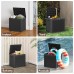 31 Gallon Outdoor Storage Deck Box Waterproof & UV Resistant Patio Storage Bin with Lockable Lid & Side Handles 220 lb Load Capacity Rattan Style for Yard Balcony Pool