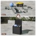 31 Gallon Outdoor Storage Deck Box Waterproof & UV Resistant Patio Storage Bin with Lockable Lid & Side Handles 220 lb Load Capacity Rattan Style for Yard Balcony Pool