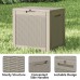 31 Gallon Outdoor Storage Deck Box Waterproof & UV Resistant Patio Storage Bin with Lockable Lid & Side Handles 220 lb Load Capacity Rattan Style for Yard Balcony Pool