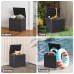 31 Gallon Outdoor Storage Deck Box Waterproof & UV Resistant Patio Storage Bin with Lockable Lid & Side Handles 220 lb Load Capacity Rattan Style for Yard Balcony Pool