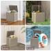 31 Gallon Outdoor Storage Deck Box Waterproof & UV Resistant Patio Storage Bin with Lockable Lid & Side Handles 220 lb Load Capacity Rattan Style for Yard Balcony Pool