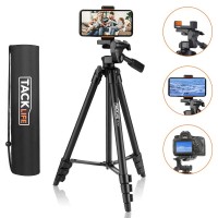 TACKLIFE 55-Inch Lightweight Aluminum Tripod for Travel/Camera/Smartphone with Carry Bag, 6.6LB Maximum Load Capacity