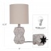 2 PCS Faux Wood Table Lamp, 40cm H White Wash Faceted Lamp for Home, Bedroom, Office - 0210621