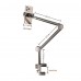 Adjustable Tablet & Phone Holder Stand Clamp-On Metal Arm, 12–24 cm Wide Compatibility, Multi-Angle Bed Desk Mount for Reading, Streaming, Video Calls, Home Office Dorm