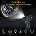 Portable Tire Inflator Air Compressor, 150 PSI Cordless Air Pump with 4000mAh Rechargeable Battery, Digital Pressure Gauge, Auto Shut-Off, LED Light, for Car, Motorcycle, Bicycle & Sports Balls