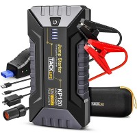 TACKLIFE KP120 1200A Peak Car Jump Starter for up to 8L Gas and 6L Diesel Engines, 12V Car Booster, Portable Power Pack with QC 3.0 and Type-C Port