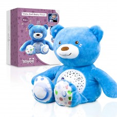 Baby Soothing Teddy Bear with Sleeping Soft Music, Starry Sky Projection Night Light
