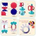 9PCS Baby Rattle & Teether Toys for Newborns 6-12 Months with Storage Box