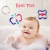 9PCS Baby Rattle & Teether Toys for Newborns 6-12 Months with Storage Box