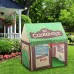 Kids Play Tent, 100 x 70cm Clubhouse Tent Playhouse with Roll-Up Door and Windows for Indoor, Outdoor (Green)