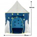 Kids Rocket Spaceship Tent, Foldable Pop Up Tent with Storage Bag for Babies. Kids, Indoor, Outdoor (Blue)