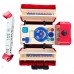 Fire Truck Theme Double-Decker Toy Bus – Interactive Vehicle Toy for Kids Ages 3+, with Removable Ladder & Steering Wheel, Red Model 265-1