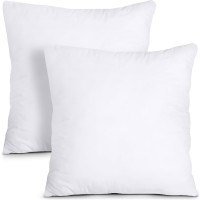 Throw Pillows, 18" x 18" inch Polyester Pillow Inserts for Bed Couch Decorative Pillows (Set of 2)