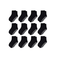 12 Pairs Toddler Socks with Non-Slip Grip Baby Boy Girl Sticky Floor Socks for 1-3/ 3-5/ 5-7/ 7-10T