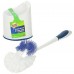 SCOTCH BRITE Toilet Brush Set with Ergonomic Handle, Storage Caddy for Bathroom Cleaning