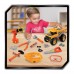 Mighty Tuff Crew 30 PCS Dump Truck & Tools Playset, DIY Tool Kit with Electric Drill, Hammer, Wrench, Goggles, Tool Belt for Kids - 1652558