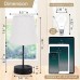 Bedside Table Lamp, Touch Control Lamp with Dual USB Charging Port, Outlet, 3-Way Dimmable, 2700K LED Bulb for Home, Bedroom, Office - HM-TD-9W-022