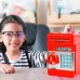 Electronic Piggy Bank for Kids Password Toy Safe with Coin Slot, Auto Bill Feeder, Sound Effects, ABS Money Box for Saving, Birthday Gifts & Learning Money Habits