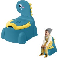 Dinosaur Potty Training Seat for Toddlers Kids Potty Chair with Backrest, Non-Slip Base, Removable Bowl, Easy-Clean Design Portable Baby Toilet Trainer for Boys & Girls