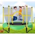 Toytexx Kids Outdoor Trampoline Set Including Jumping Sheet, Padded Net Posts, Safety Net and Edge Cover 100kg - Blue