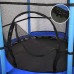 Toytexx 43 Inches (110 cm) Diameter Kids Trampoline with Enclosure Safety Net, Safety Pad and Edge Cover, Heavy Duty 110 KG Frame Round Trampoline with Built-in Zipper for Indoor Outdoor-Blue Color 